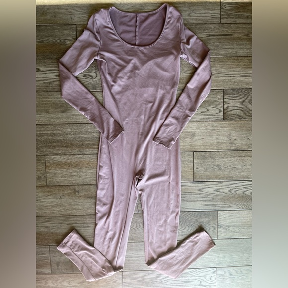 Long Sleeve Bodycon Jumpsuit Rompers Color Apricot Size S - Picture 6 of 6